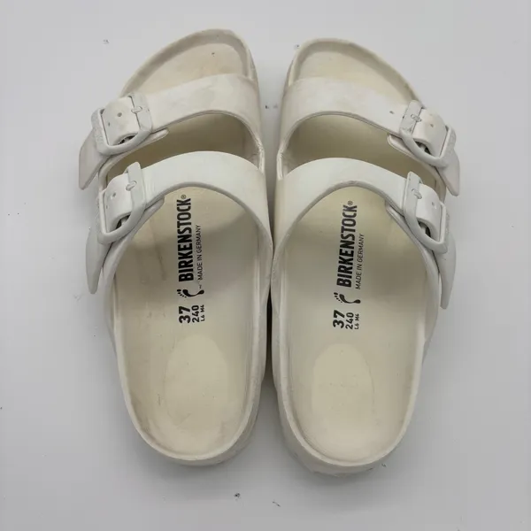 Birkenstock Arizona EVA White Sandals Two Strap Slides EU 37 L6 M4 - Image 4