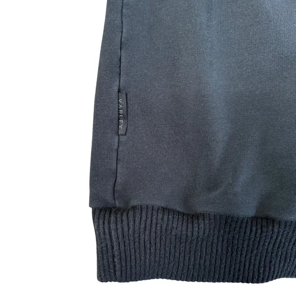 Varley Black Mock Neck‎ Cinched Waist Sweatshirt Ribbed Sleeves Small - Image 4