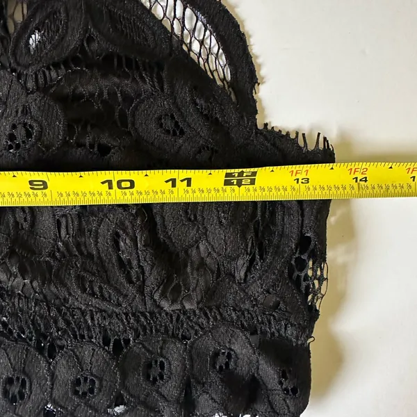 Francesca Collections Top Black‎ Lace Bralette Sz Large - Image 5