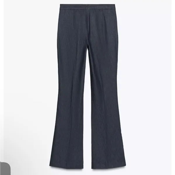 Zara NWT blue denim jeans style dark denim pants - Image 9