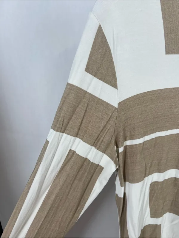 Pashmina Abstract Geometric Bamboo Long Sleeve Top Size M - Image 4