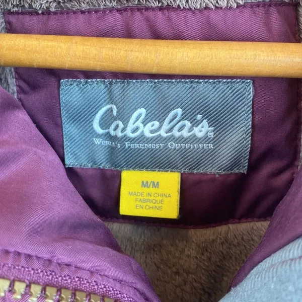 Cabelas Purple Zip Up Long Sleeve Down Filled Jacket M - Image 8