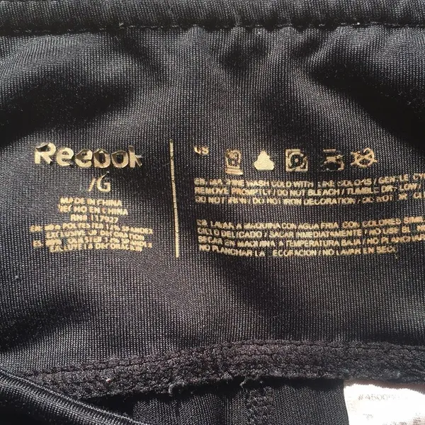 Reebok black Crop Leggings size large - Image 3