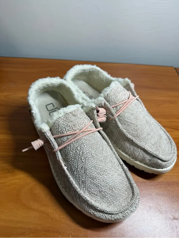 Hey Dude Wendy Tribal Earth Fur Fleece Lined Slip On Loafer Winter Casual W8 - Image 5