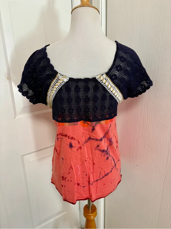 Free People Customized Crochet Tee - Image 3