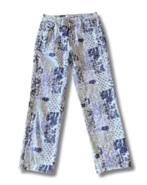 Kensie Patchwork Blue Combo Jeans High rise size 4 / 27 - Image 2