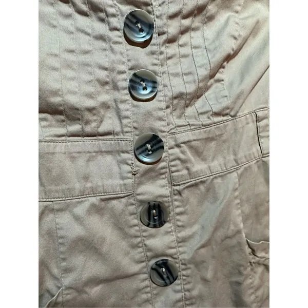 Robbie Bee Khaki Utility denim dress sz 10P‎ - Image 9