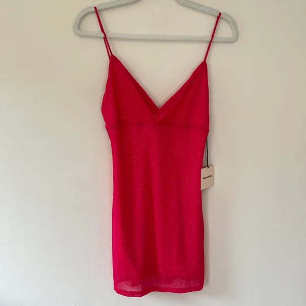 NEW Sydney Sparkle Glitter Bodycon Mini Dress Party Pink - Image 2