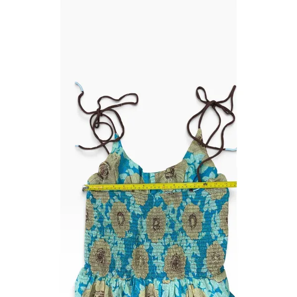 Free People Green Floral Tiered Midi Dress XL NWT Cotton Boho - Image 9
