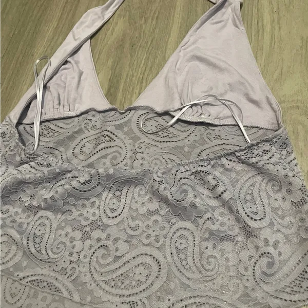Kimchi Blue Lavender Lace Halter Tank Top - Image 3