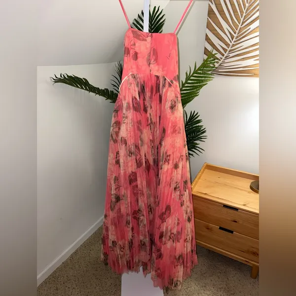 Hutch Costella Pink Blush Floral Tulle Gown Dress‎ size 4 - Image 10
