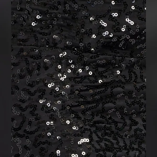 Tipsy Elves Black Sequin Leggings Large Lined Stretch Party Holiday NWT - Image 4