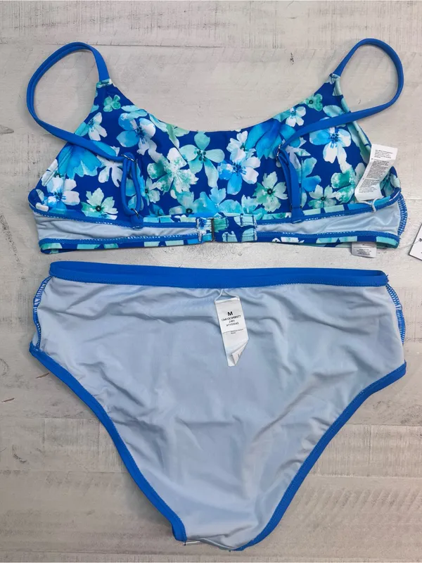 Cupshe Blue Floral Two-Piece Swim Set nwt size medium - Image 9