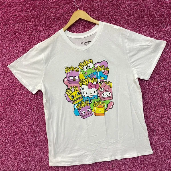 Sanrio Hello Kitty & Friends French Fry Character Boxes T-Shirt 2XL - Image 3