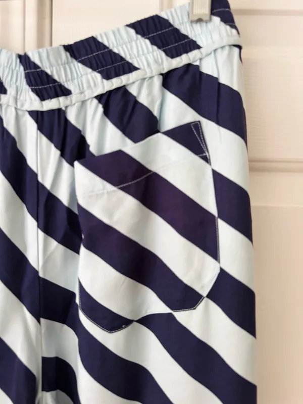 Anthropologie Maeve The Brooklin Printed Striped Wide-Leg Pull-On Pants, Size S - Image 13