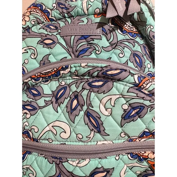 Vera Bradley Essential Compact Backpack Women OS Fan Flowers New Quilted‎ Cotton - Image 6