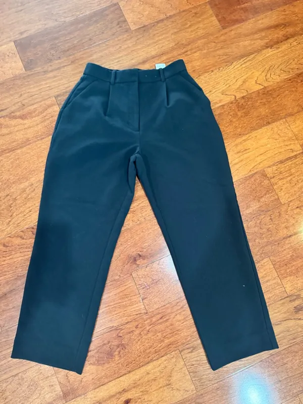 Abercrombie Quinn Straight Leg Trouser Pants Black Curve Love Size 6S - Image 2