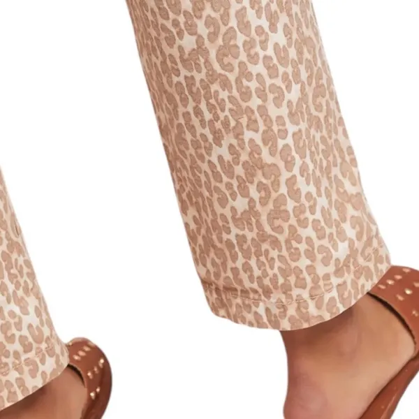 Anthropologie mushroomcore Cheetah Leopard Animal Print Wanderer Pants 26 - Image 4