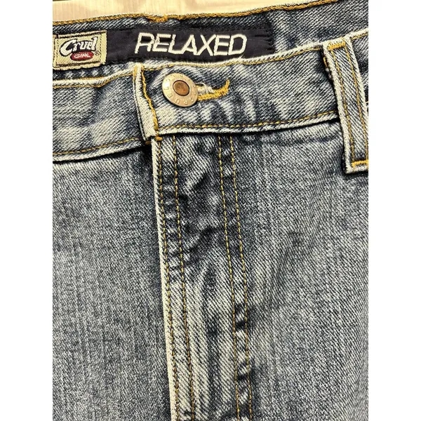 VTG Cruel Girl Relaxed Fit Jeans Womens 19 Long High Rise Blue Medium Wash Denim - Image 3