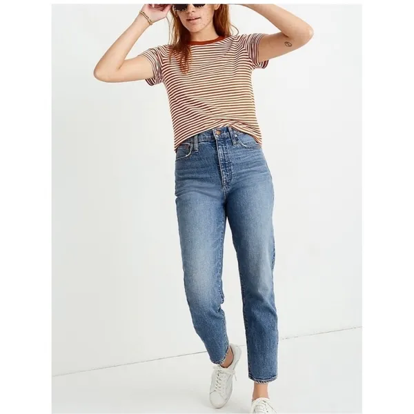 Madewell Classic Straight Leg Jeans‎ Women's 26 Blue Premium Denim - Image 9