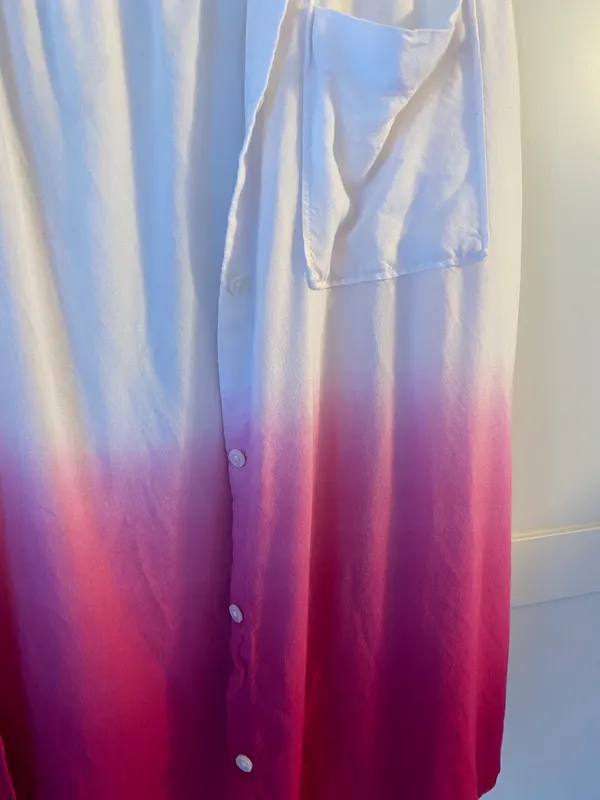 a.n.a White and Pink Sleeveless Button Up Shirt - Image 4