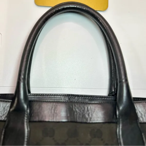 Gucci Black Tote Hand Bag with Iconic GG Design - Image 6
