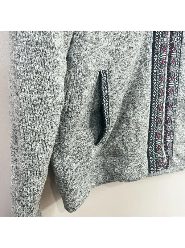 American Eagle Outfitters Women’s Gray Zipped Hoodie Sweatshirt Jacket Sz L - Image 5