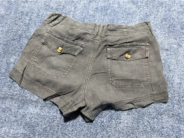 American Eagle Black Denim Shorts Size 0 - Image 4