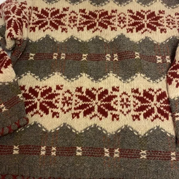 Harry and David’s Northwest express‎ heavy Nordic wool Fisherman Core sweater - Image 4