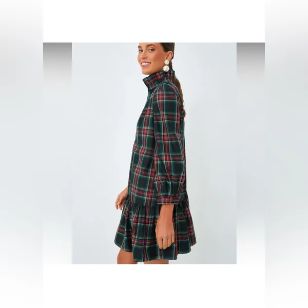 Tuckernuck Palmerston Dress S | Highland Tartan Holiday Midi Retail$228 NWT - Image 7