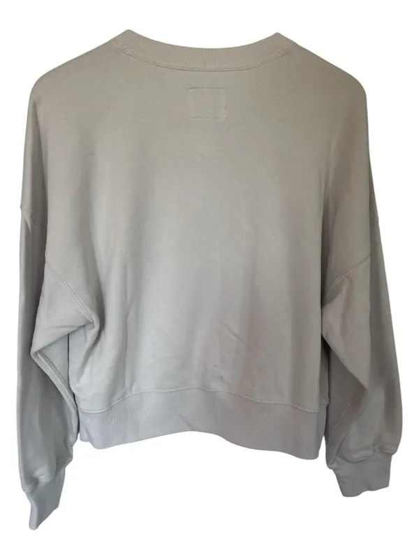 Abercrombie & Fitch Light Gray PARIS Crest Crewneck with Navy & Gold Shield - Image 3