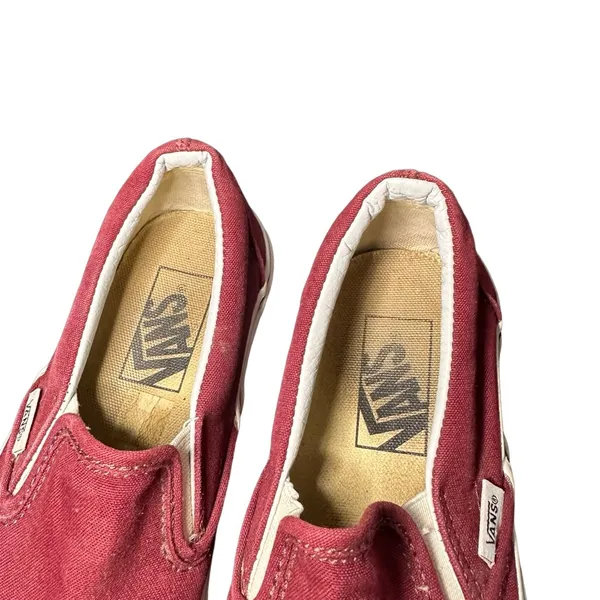 Red Vans slip ons / Maroon Vans slip ons - Image 3