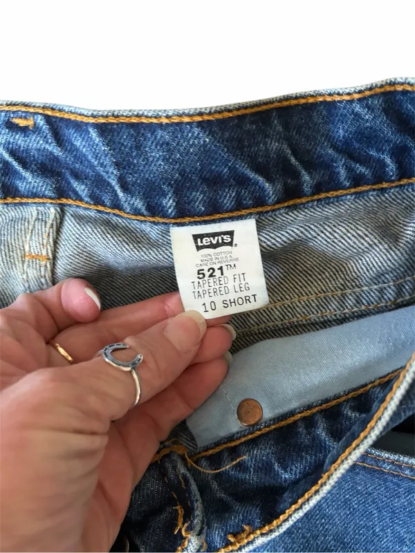 Vtg 90s Levi’s jeans blue denim high waist tapered leg - Image 3