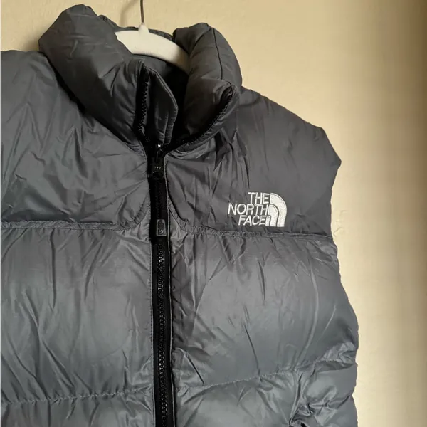 Vintage Y2K The‎ North Face Nuptse Retro Goose Down Puffer Vest S S Silver grey - Image 2