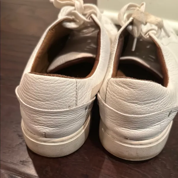 Frye White Leather Low-Top Sneakers - Image 4