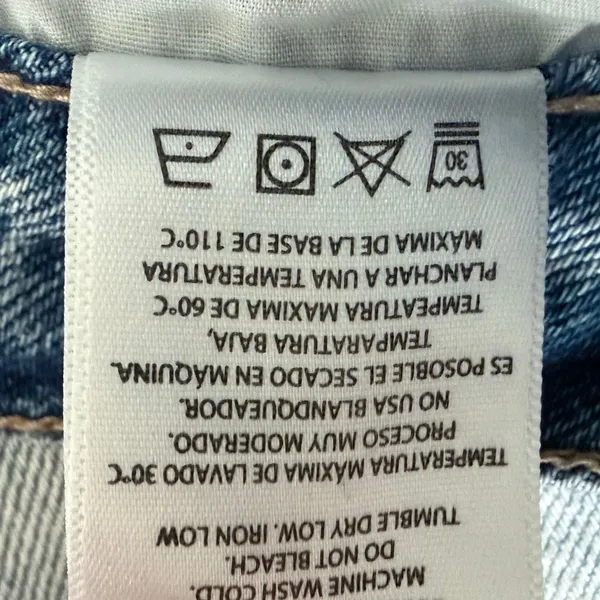 Hidden 100% Cotton Wide Leg Jeans Light Wash Distressed Denim Pants Size 26 - Image 5
