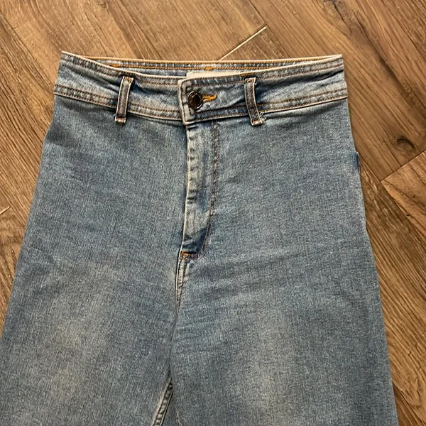 Zara Marine Straight Blue Jean Size 4 - Image 4