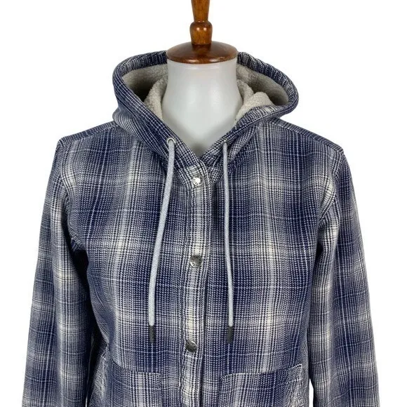 The North Face Jacket Small Blue Hooded Fleece Outdoor Hiking - Image 2