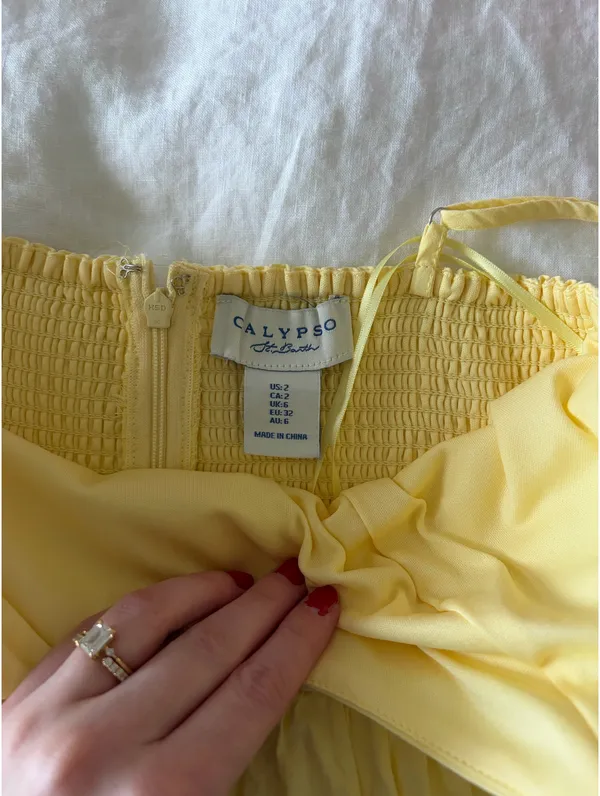 TJ Maxx Yellow Midi Dress - Image 3