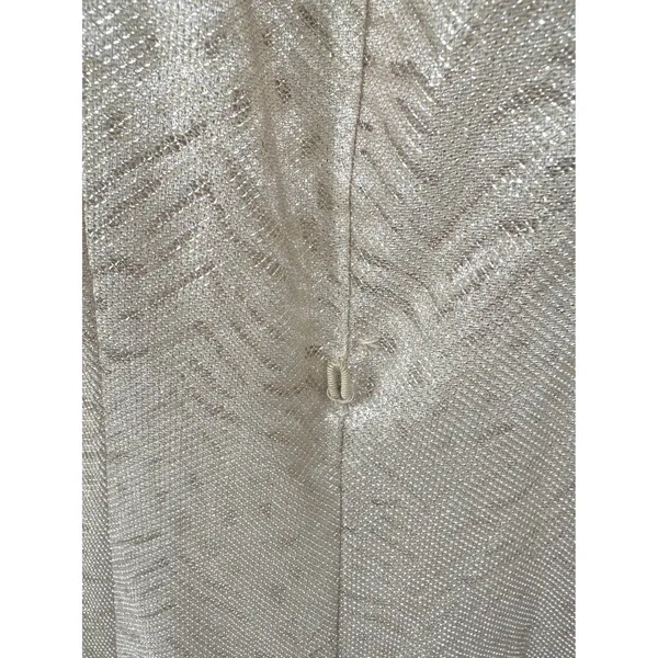 Renaissance Collection Gown Dress 2 Champagne Gold Metallic Lace Up Formal Prom - Image 12