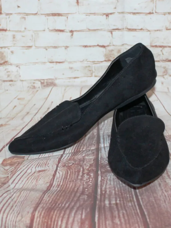 JustFab Campbell Black Faux-suede Slip On Loafer Women's Size 5.5 - Image 2