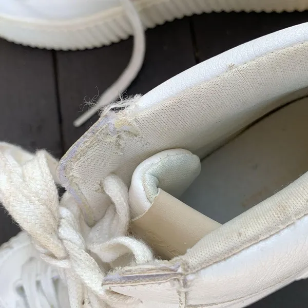 American Eagle White High Top Platform Sneakers Size 8 - Image 7