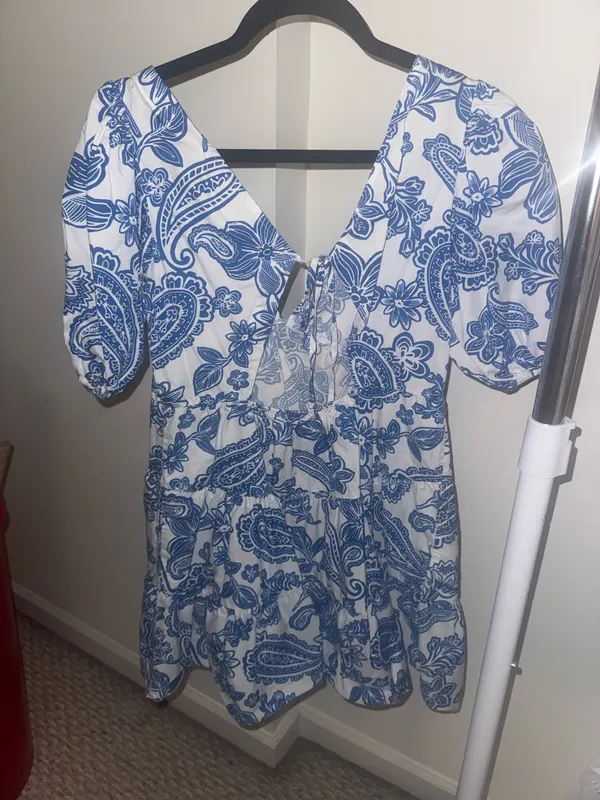 Xirena blue and white dress - Image 2