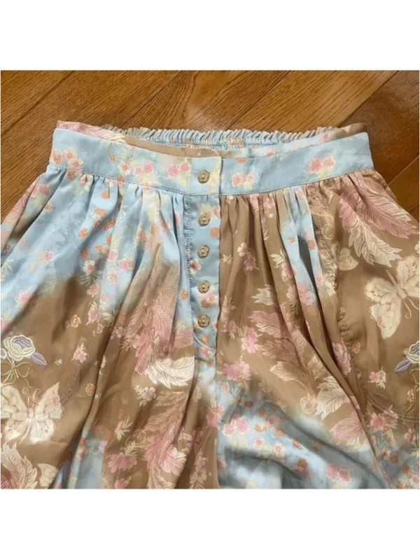 FREE PEOPLE Intimately Night Special Printed Pants Harem pants Embroidered Sz S - Image 10