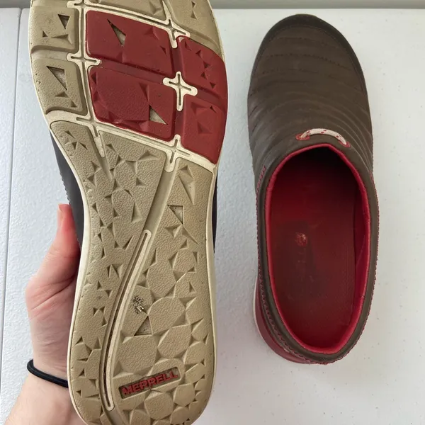 EUC Merrell women’s applaud slide bracken brown slip on‎ sneakers shoes size 8.5 - Image 5