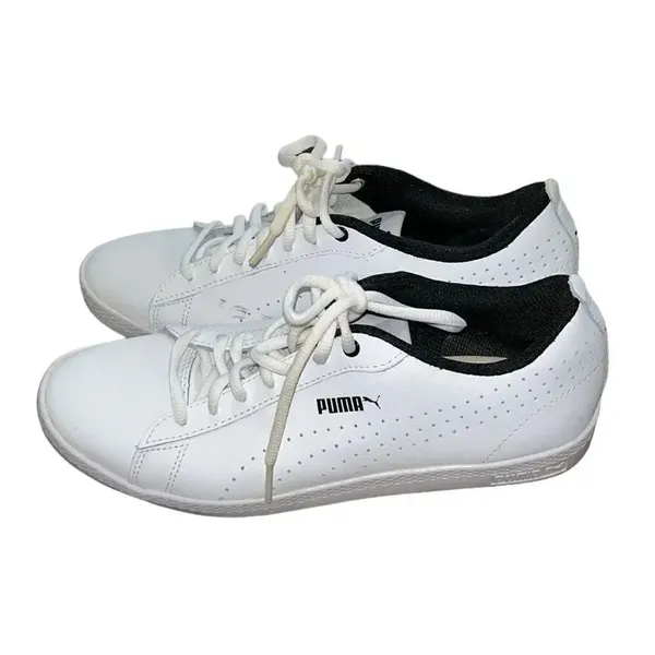 Puma White Lace up Sneakers(Size 8W) - Image 7