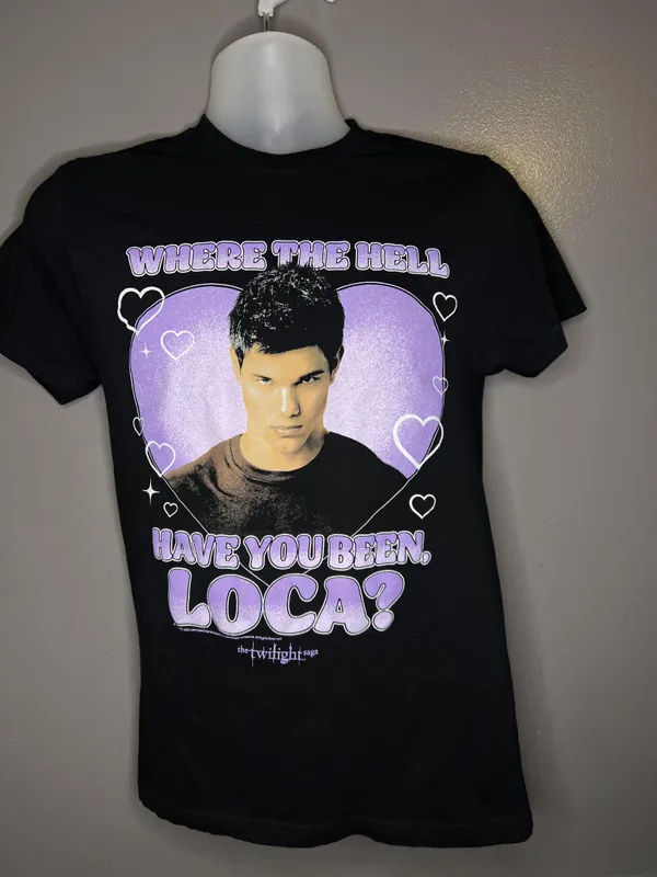 Twilight Saga Loca American Classics Shirt Womens Medium Black Graphic Tee Top - Image 2