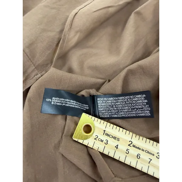 ZARA Brown Long Sleeve Button Down Shirt Size XS - Image 8