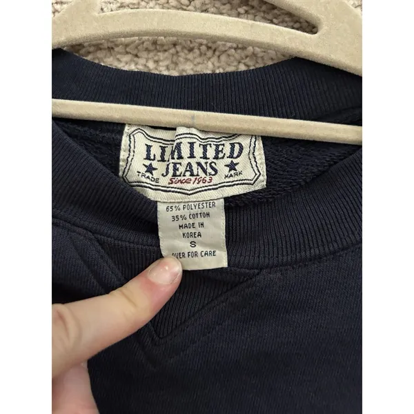 Vintage 90s Limited Jeans Worldwide Crewneck Sweatshirt Size Small - Image 9
