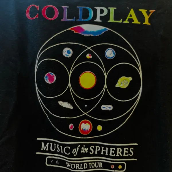Bella Canvas Coldplay Music of the Spheres 2022 World Tour Album T-Shirt Womens M 100% Cotton - Image 2